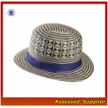 HX136/ beautiful straw boater hat wholesale/boater hat for young men